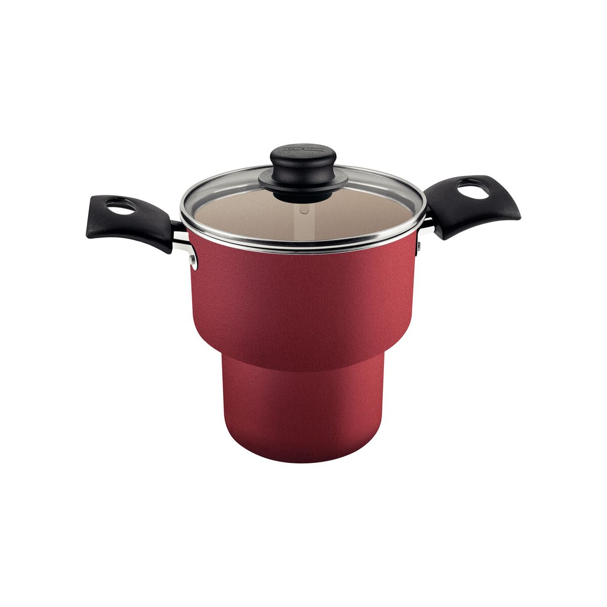 Cuscuzeira Tramontina Turim em Alumínio com Revestimento Interno e Externo em Antiaderente Starflon Max Vermelha 14 cm 1,9 L - Edição Especial